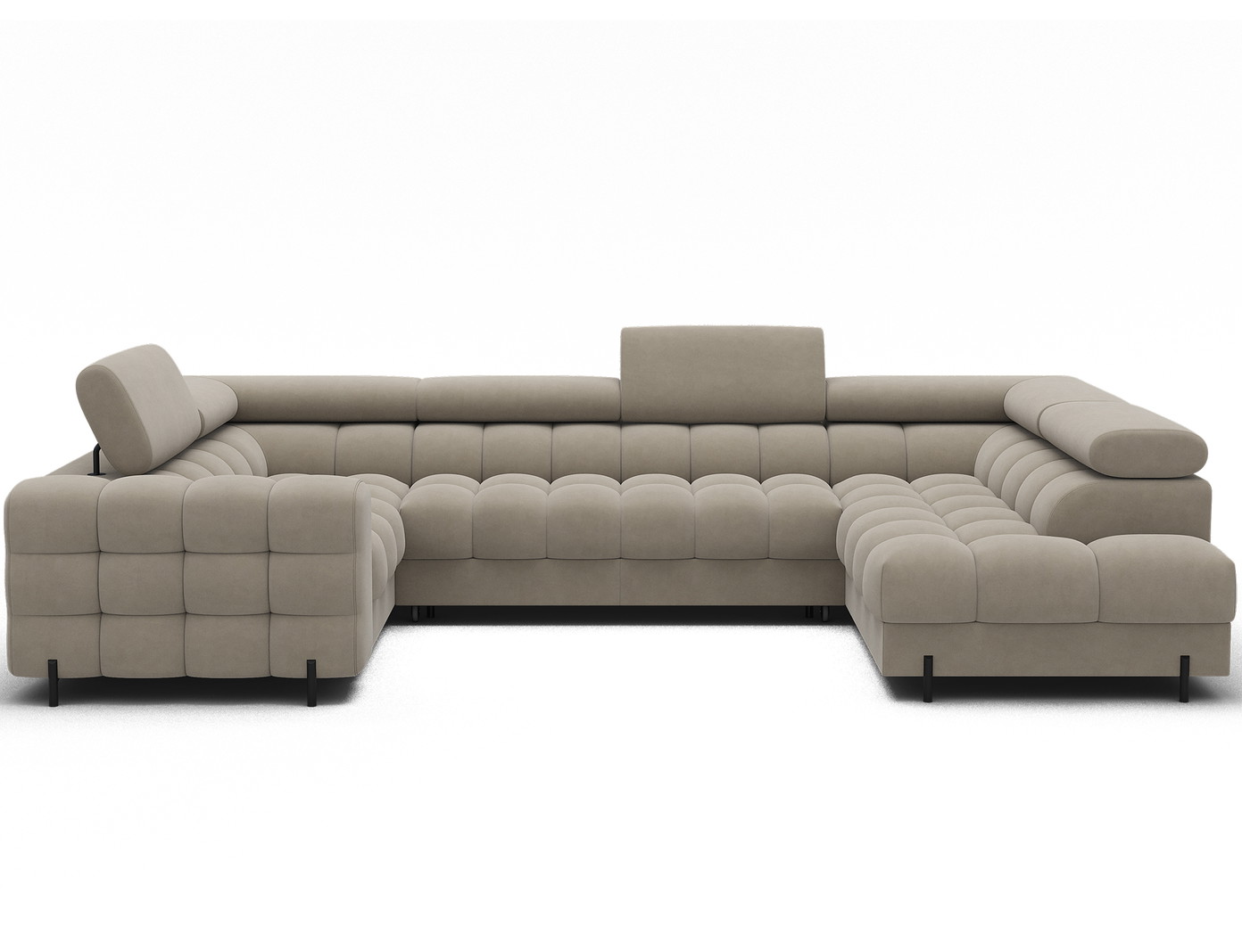 Kampinė sofa Fectory, smėlio sp., 205 x 346 cm x 93 cm - 1