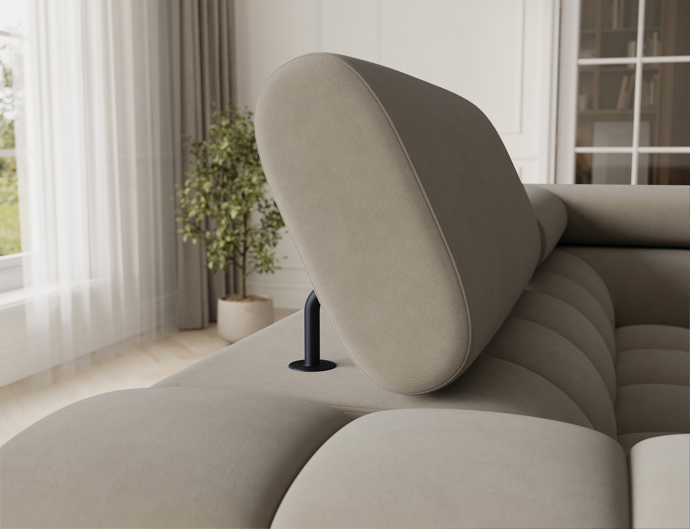 Kampinė sofa Fectory, smėlio sp., 205 x 346 cm x 93 cm - 8