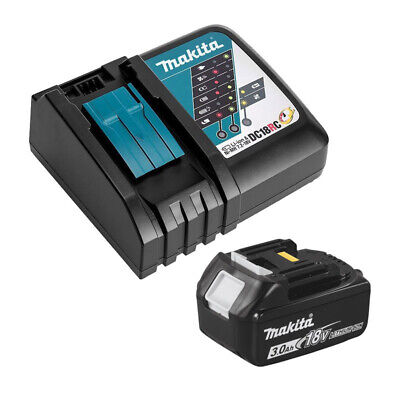 Akumuliatoriaus ir kroviklio rinkinys MAKITA, 18 V, 3,0 Ah Li-ion, BL1830B ir DC18RC