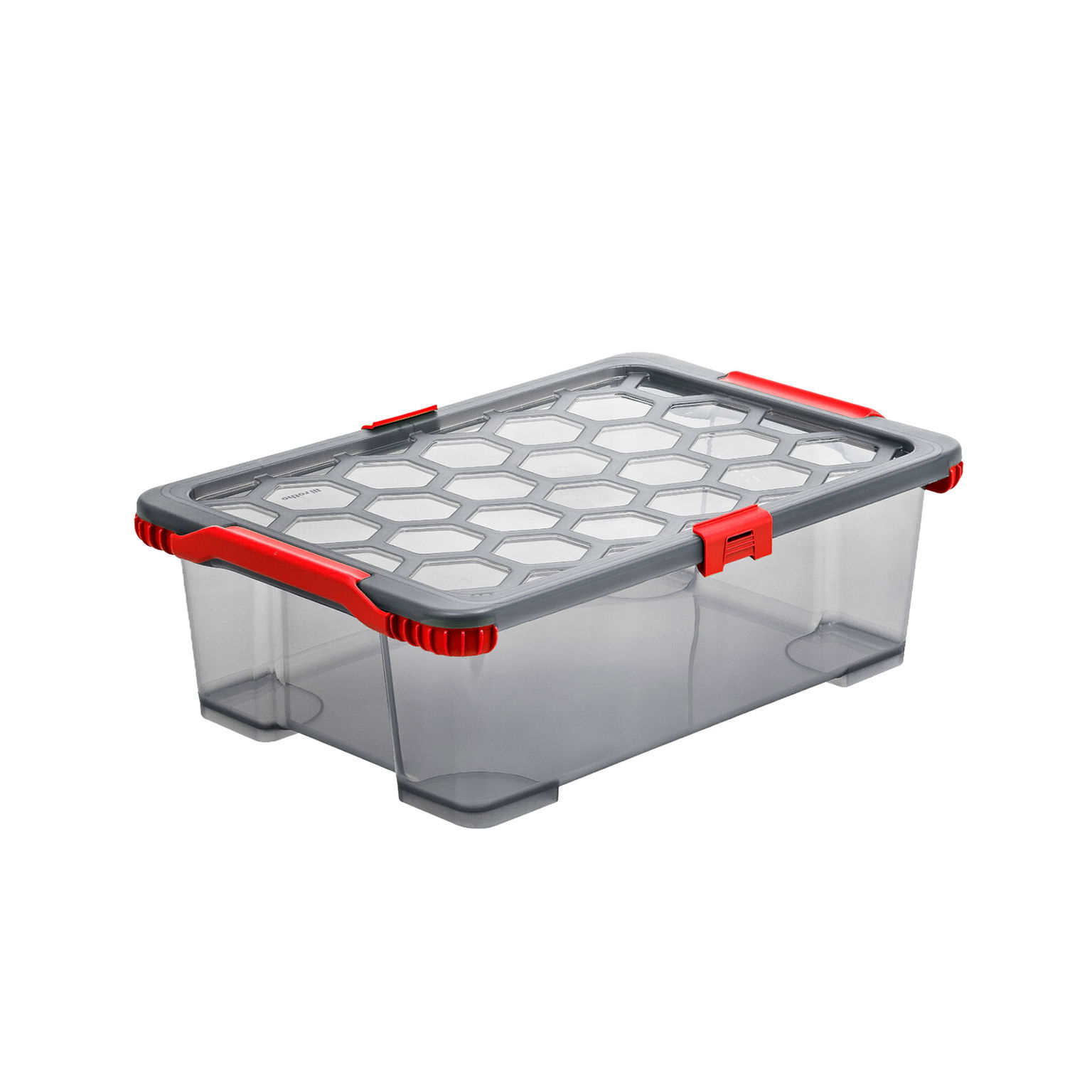 Plastikinė daiktadėžė su dangčiu ROTHO EVO TOTAL, skaidrios pilkos sp., 30 l - 1
