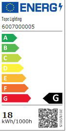 Visuomeninis LED šviestuvas TOPE LAOS, IP65, 18 W, 1678 lm, 4000 K, baltos sp., 67,2 x 4,2 x 3 cm-1