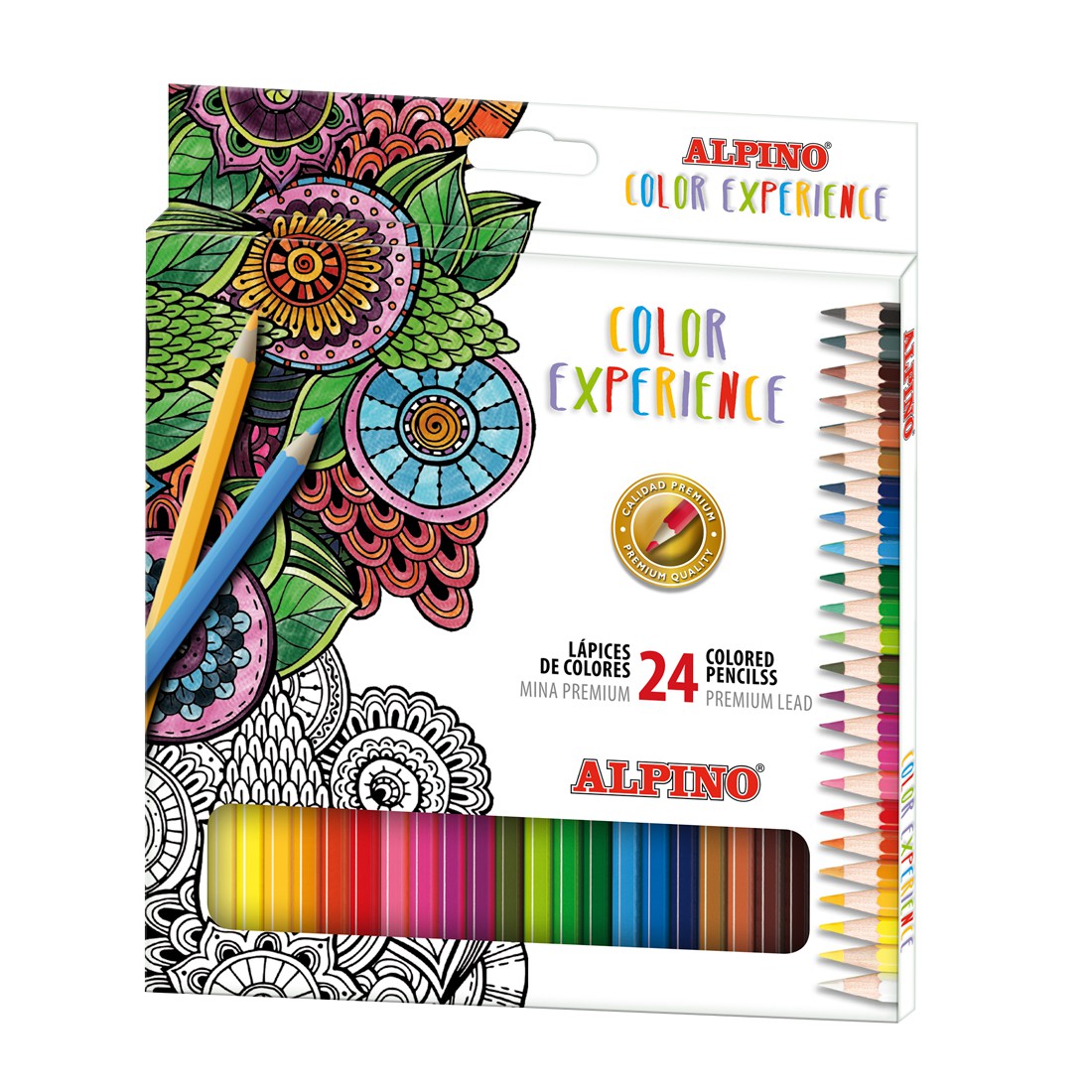 Spalvoti pieštukai ALPINO Color experience, 24 vnt - 1