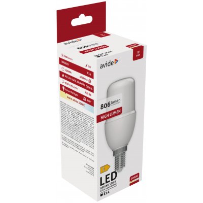 LED lemputė AVIDE, E14, T37, 8W (=60W), 3000K, 220-240V, 810 lm, 220°