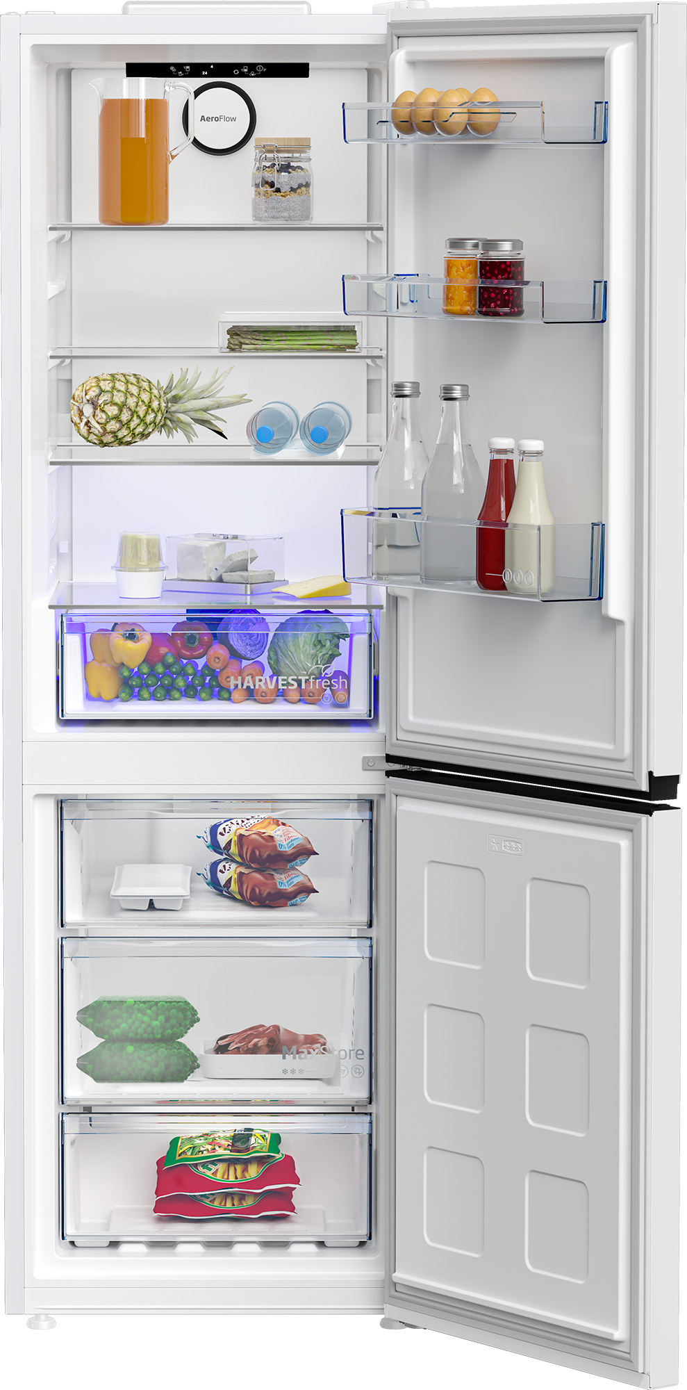 Šaldytuvas su šaldikliu BEKO B3RCNE364HW2, 186,5 cm - 4