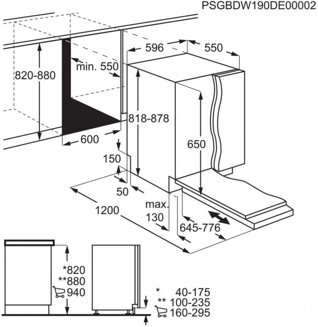 Įmontuojama indaplovė AEG FSB72907P - 5