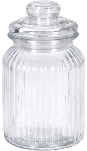 Stiklinis birių produktų indas su dangteliu CURLY, 750 ml-0