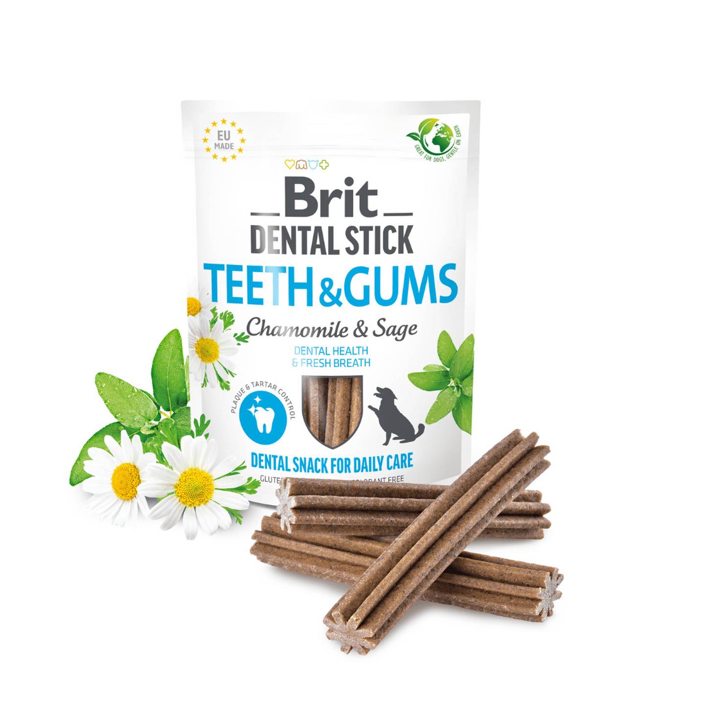 Skanėstas šunims BRIT Dental Stick, su ramunėlėmis ir šalavijais, 7 vnt-1