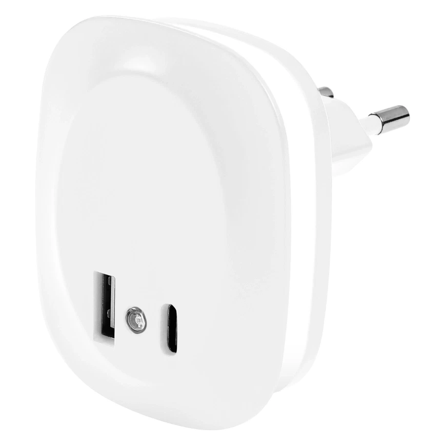 Naktinis LED šviestuvas į rozetę OSRAM LUNETTA EDGE SENSOR 12,5W 3000K 9lm USB-A USB-C su jud.davikl-0