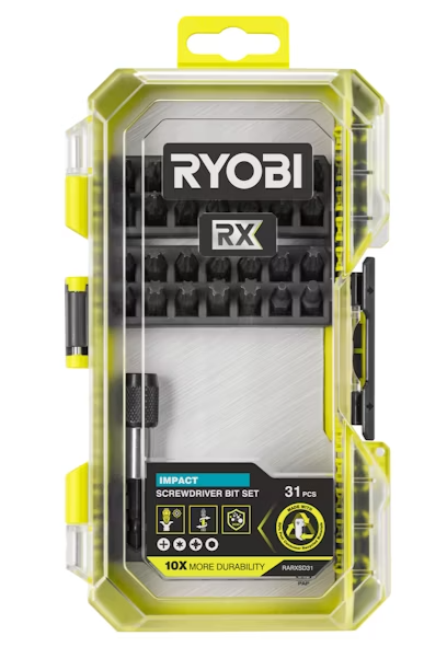 Sukimo antgalių rinkinys RYOBI RARXSD31, PH/PZ/TX/HEX, 25 mm, smūginiai, su laikikliu, 31 vnt.-0
