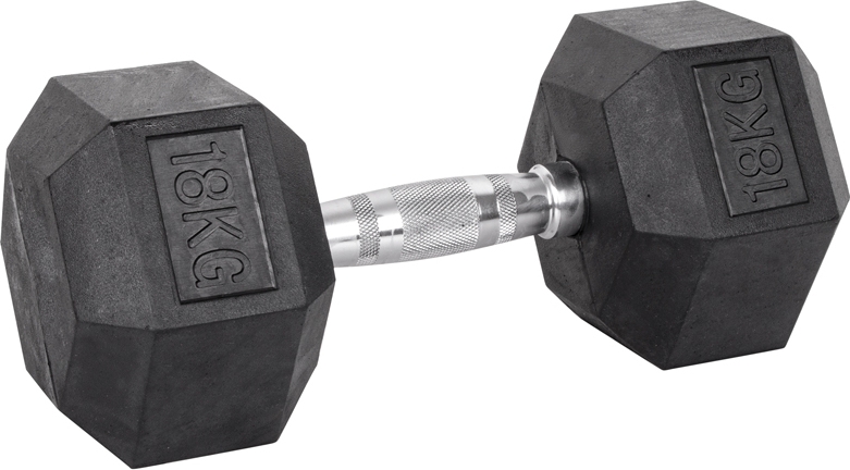 Šešiakampis hantelis inSPORTline Hexsteel 18kg-0