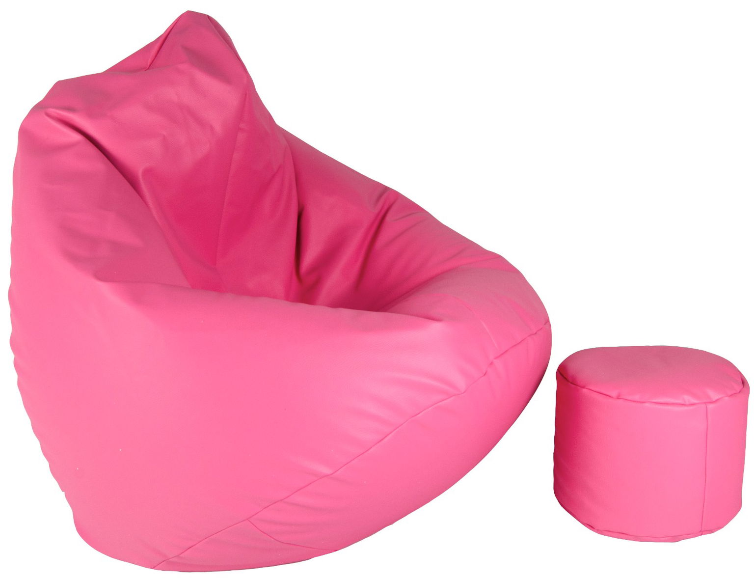 Sėdmaišis su pufu Mega Comfort XXL, dirbtinė oda, rožinis - 3