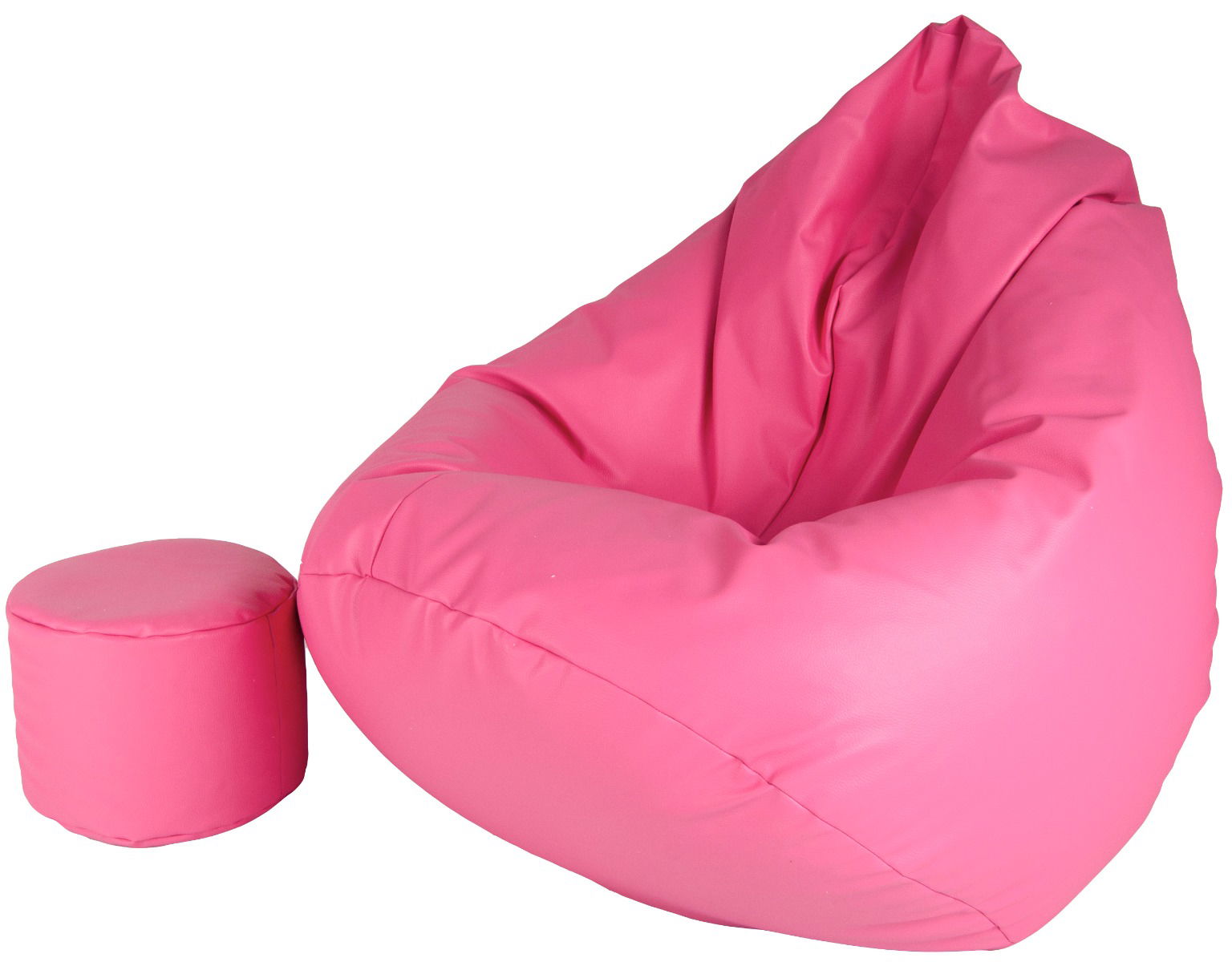 Sėdmaišis su pufu Mega Comfort XXL, dirbtinė oda, rožinis - 7