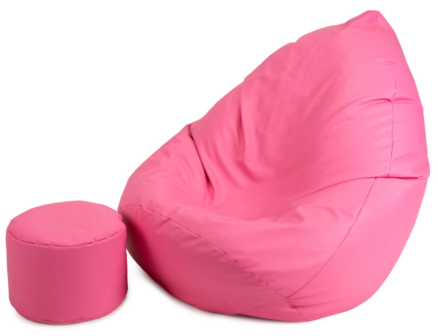 Sėdmaišis su pufu Mega Comfort XXL, dirbtinė oda, rožinis - 2