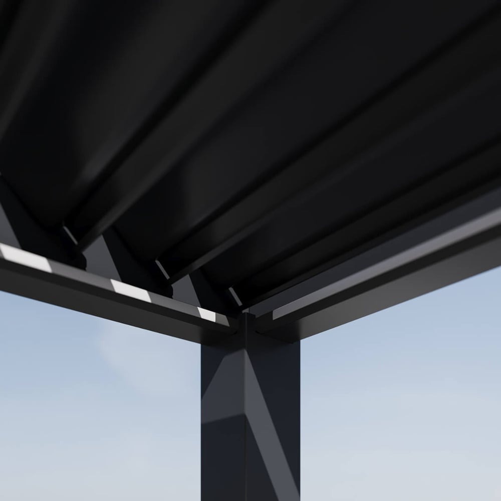 Pavėsinė Pergola DELUXE PRO AUTOMATIC 300x400x256 cm su LED, Anthracite - 7