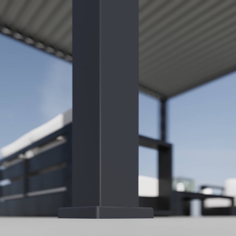 Pavėsinė Pergola DELUXE PRO AUTOMATIC 300x400x256 cm su LED, Anthracite - 6