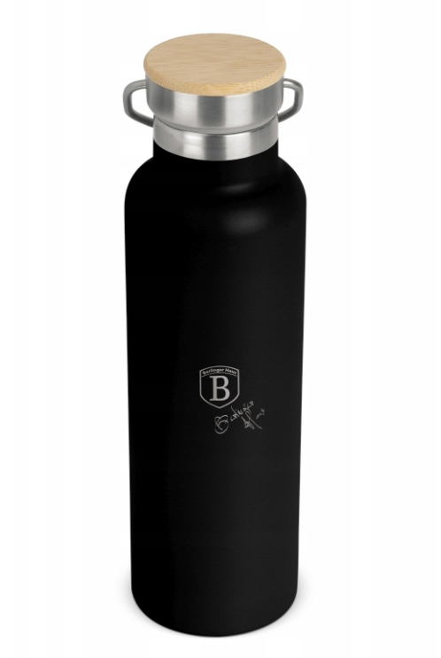 Nerūdijančio plieno gertuvė BERLINGERHAUS, juodos sp., 0,6 l-0