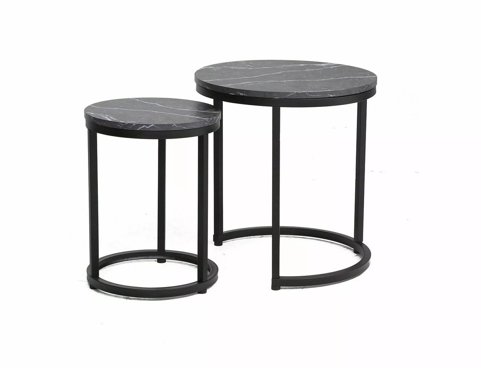 Kavos staliukų rinkinys SIGNAL HOLA Black MARBLE/Black-0