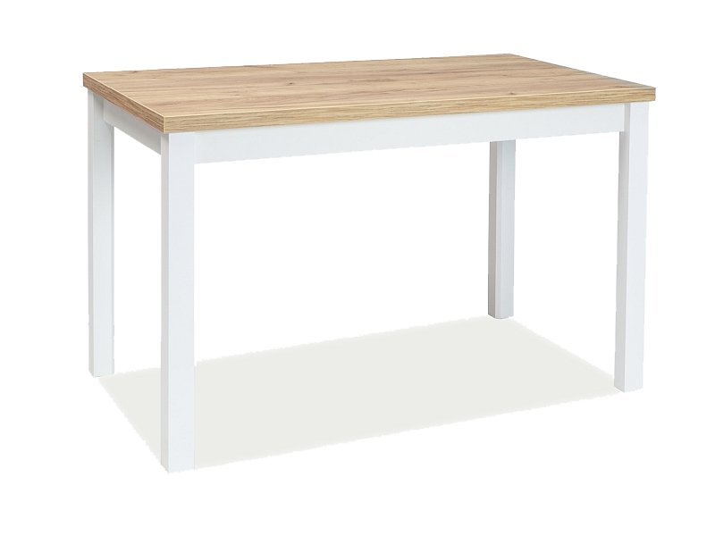 Valgomojo stalas ADAM, 120 x 68 cm, ąžuolo/balta