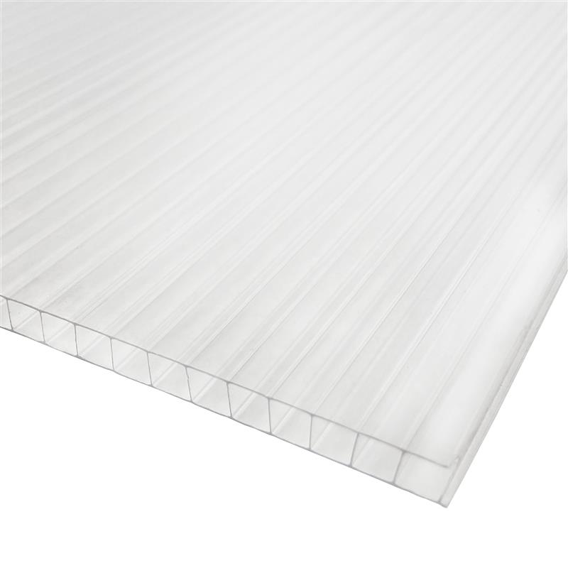 Polikarbonato lakštas KLASIKA 6 x 1050 x 2000 mm, skaidrus (2,1 m2)-0