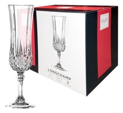 Krištolinės šampano taurės LUMINARC LONGCHAMP, 140 ml, 6 vnt. - 2