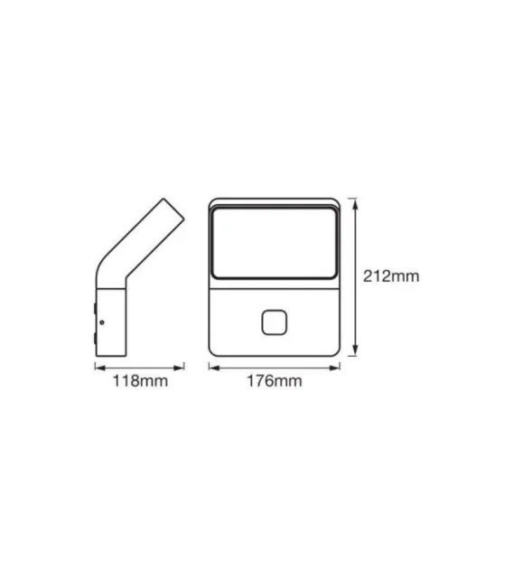 Lauko LED šviestuvas su judesio davikliu OSRAM ENDURA WALL WIDE, IP44, 3000 K, 12 W, 750lm - 5