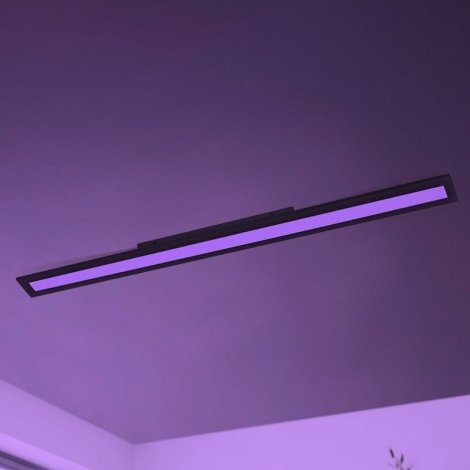 Lubinis LED šviestuvas EGLO SALOBRENA-C, RGB/CCT, 34W, 2700-6500K, 4500lm, 120x10cm, su pultu/APP - 2