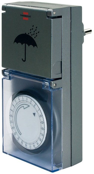 Mechaninis laikmatis BRENNENSTUHL, IP44, pilkos sp.-0