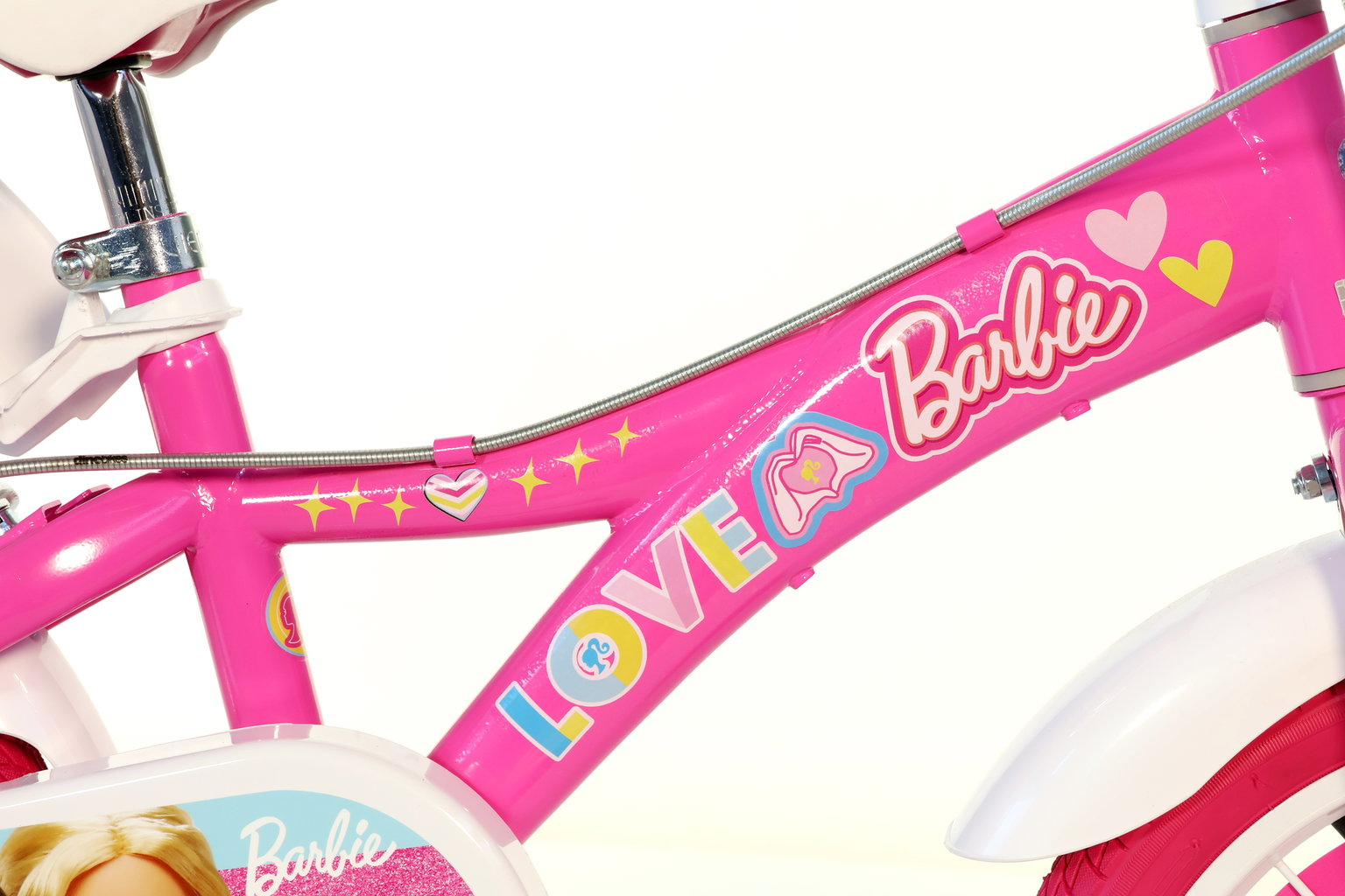Vaikiškas dviratis Dino Bikes Barbie, 16", rožinis-1