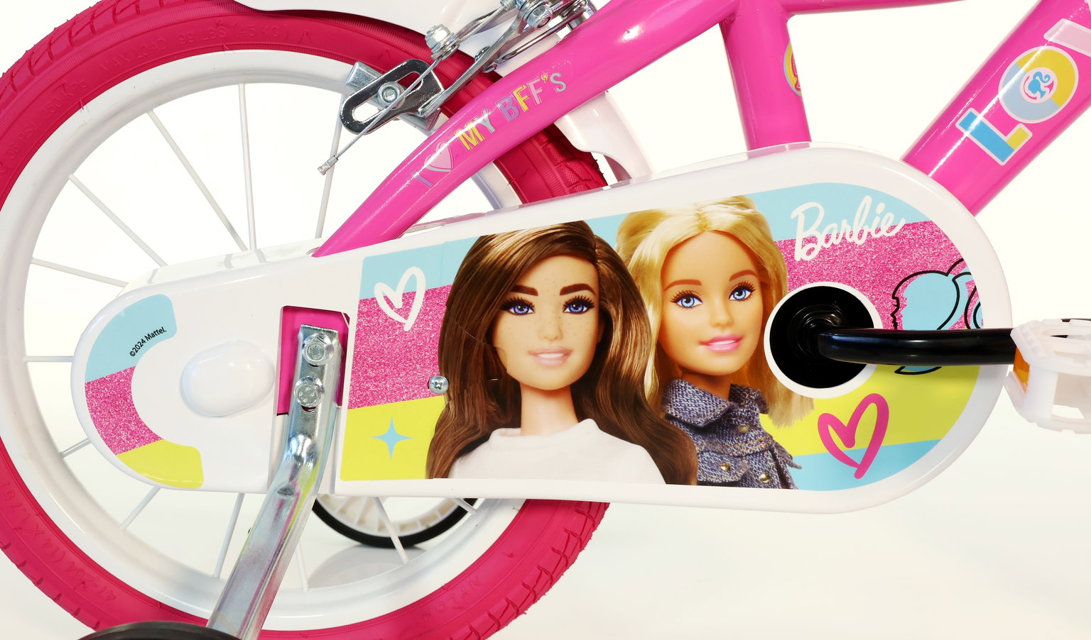 Vaikiškas dviratis Dino Bikes Barbie, 16", rožinis - 3