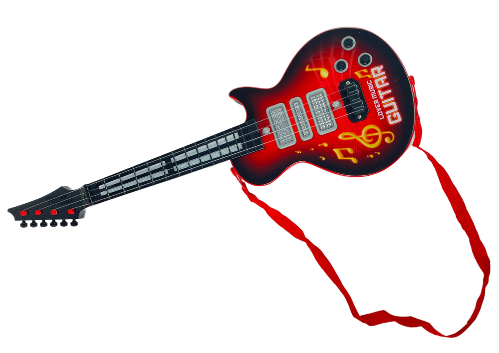 Žaislinė elektrinė gitara, raudona - 4