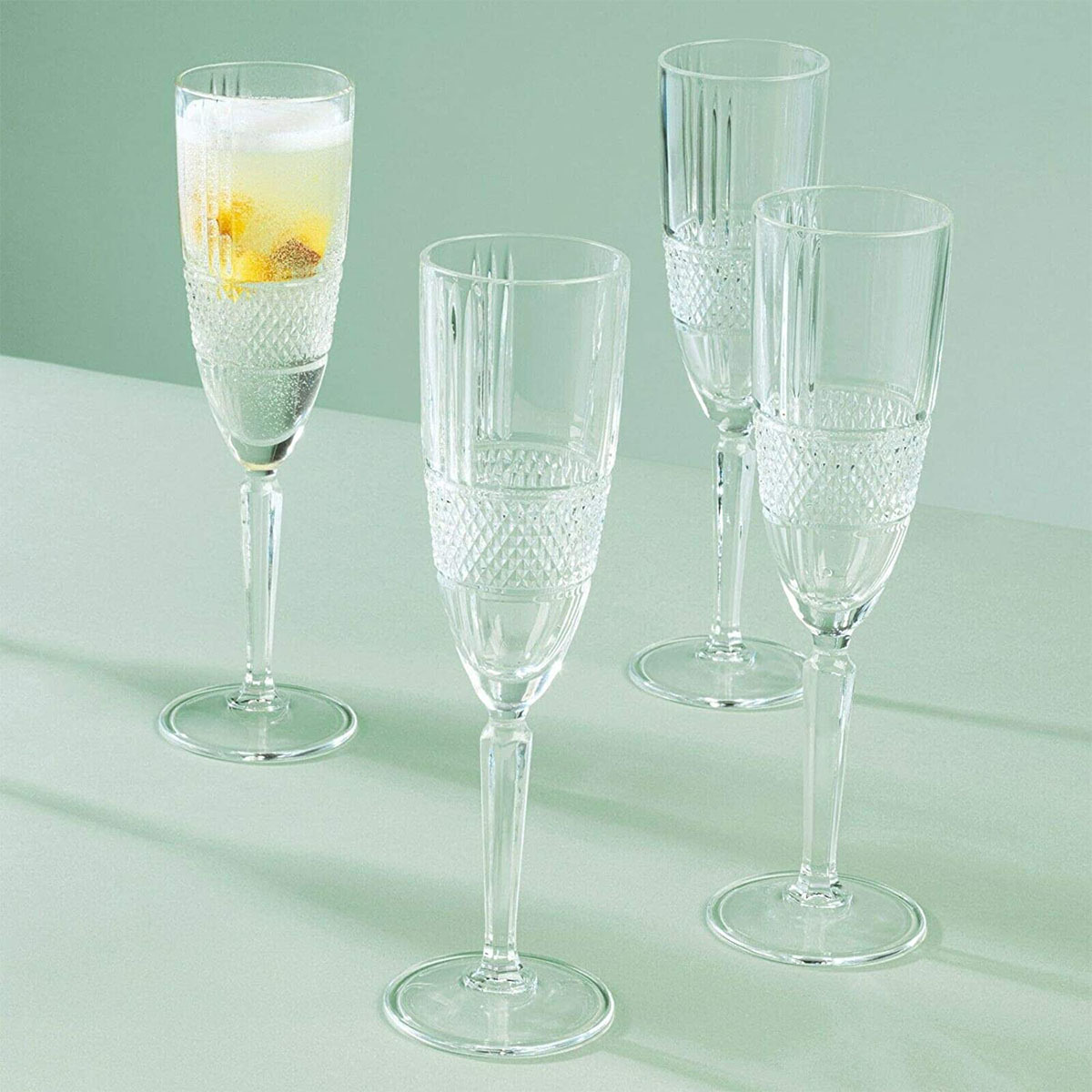 Krištolinės šampano taurės RCR BRILLANTE, 6 vnt., 190 ml-1