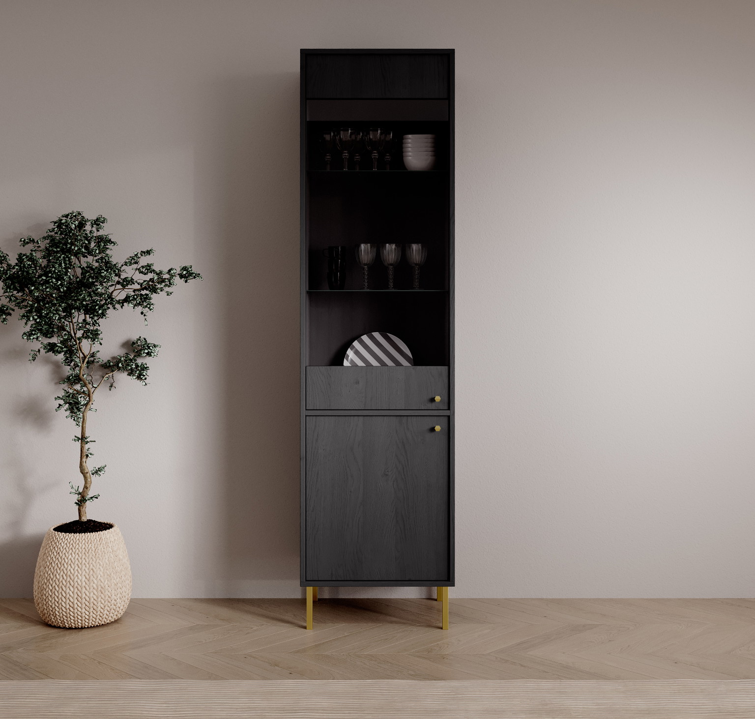 Vitrina Tili, juoda - 4