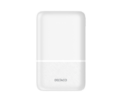 Išorinė baterija DELTACO, 10 000 mAh, 2x USB-A, 1x USB-C, baltos sp. / PB-C1005-0