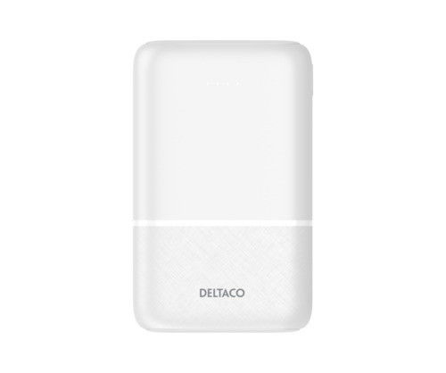 Išorinė baterija DELTACO, 10 000 mAh, 2x USB-A, 1x USB-C, baltos sp. / PB-C1005-0