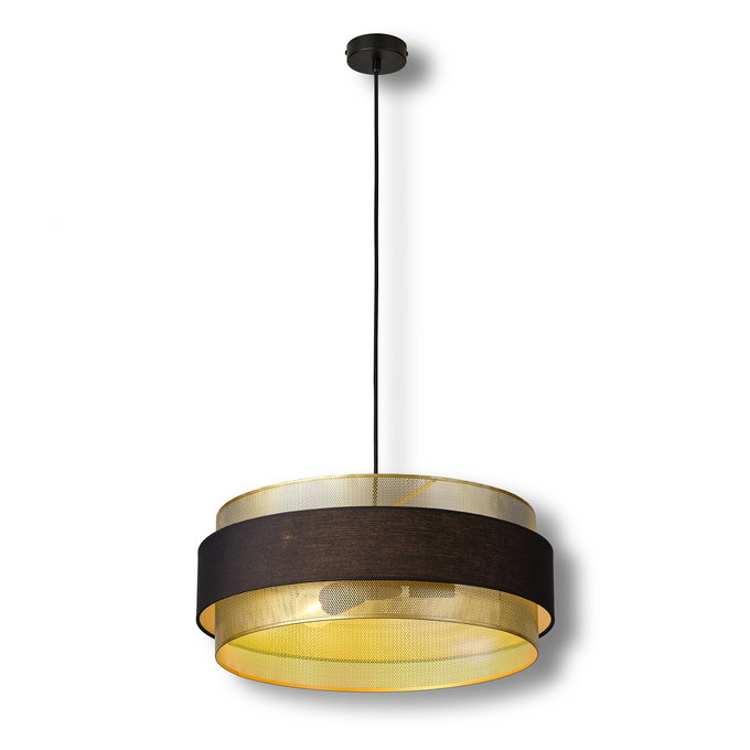 Pakabinamas šviestuvas OSRAM HORNET PENDANT 3xE27 10W juodos/aukso sp, Ø50x150cm-1