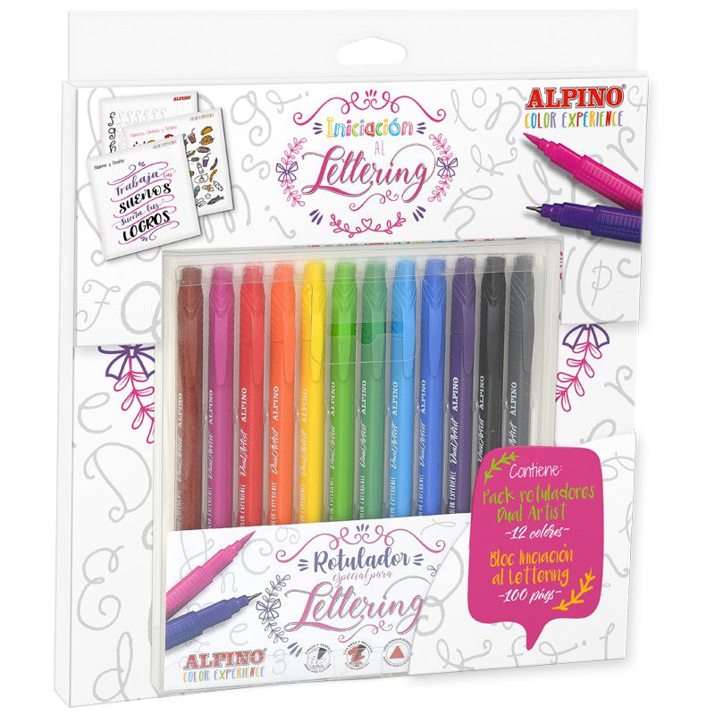 Rinkinys ALPINO Color experience lettering, 12 vnt.