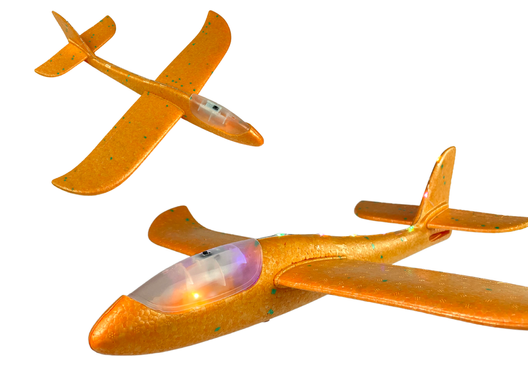 Didelis lėktuvas iš putplasčio, oranžinis - 3