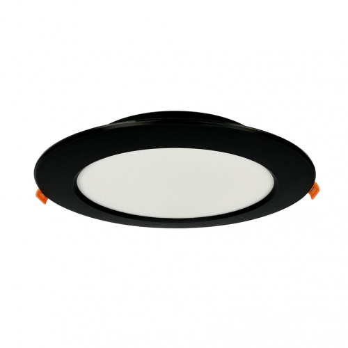 Įleidžiama LED panelė HOROZ ALEXIS, 18 W CCT 3000/4000/6500 K 1660 lm, juodos sp, ø17,5 cm-0