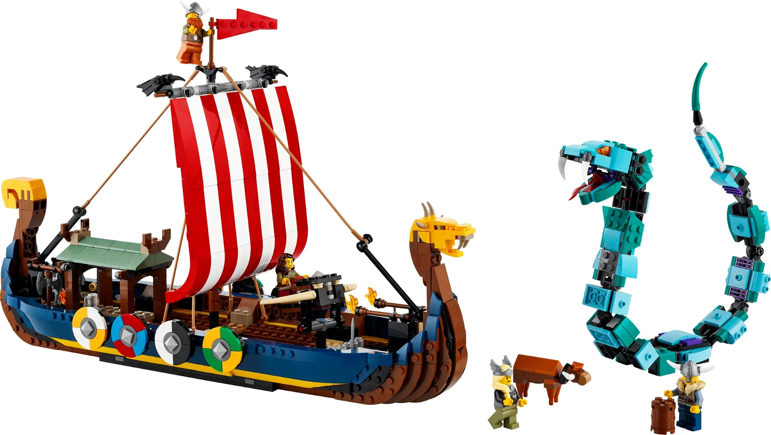 Konstruktorius LEGO® Creator Vikingų laivas ir Midgardo gyvatė 31132 - 4