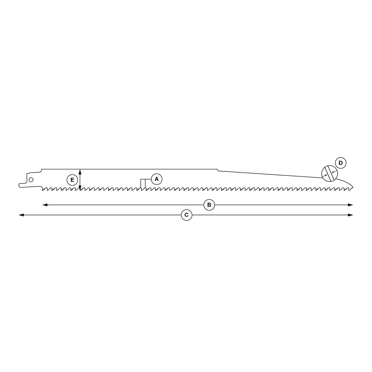 Tiesinio pjūklo pjūklelis SPECIALIST+, 300 mm, 6 TPI, medienai su vinimis - 3