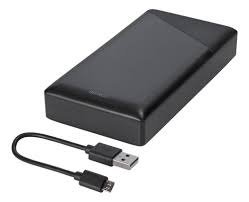 Išorinė baterija DELTACO, 20 000 mAh, 1x USB-C PD, 1x USB-A, juodos sp. / PB-C1001 - 1