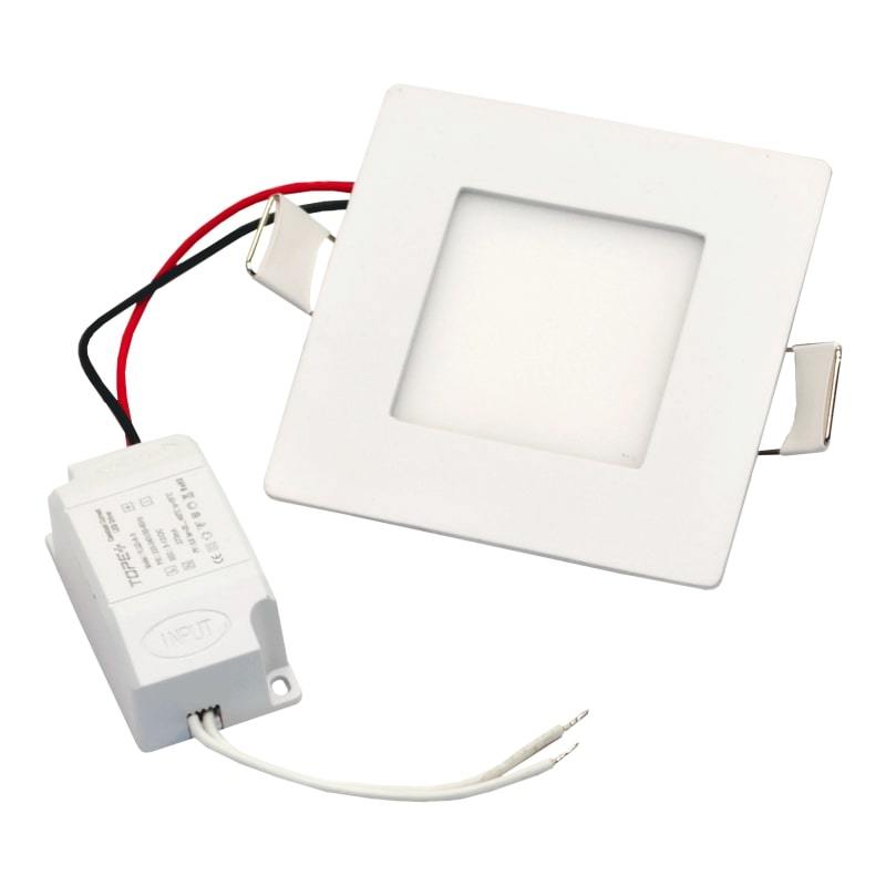Įleidžiama LED panelė TOPE AIRA, 3 W, 208 lm, 3000 K, IP40, kvadrato f. - 5