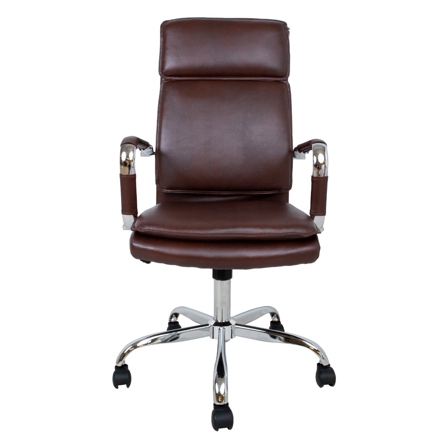 Biuro kėdė ULTRA, 54,5x60xH106,5-116,5 cm, ruda - 2
