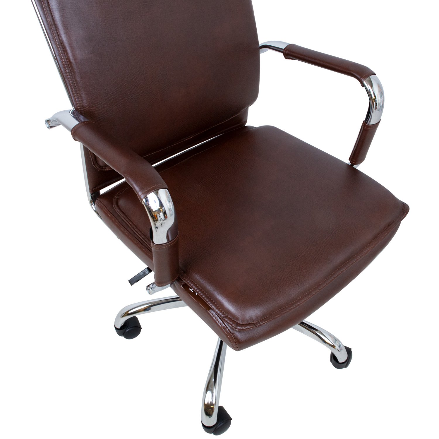 Biuro kėdė ULTRA, 54,5x60xH106,5-116,5 cm, ruda - 6