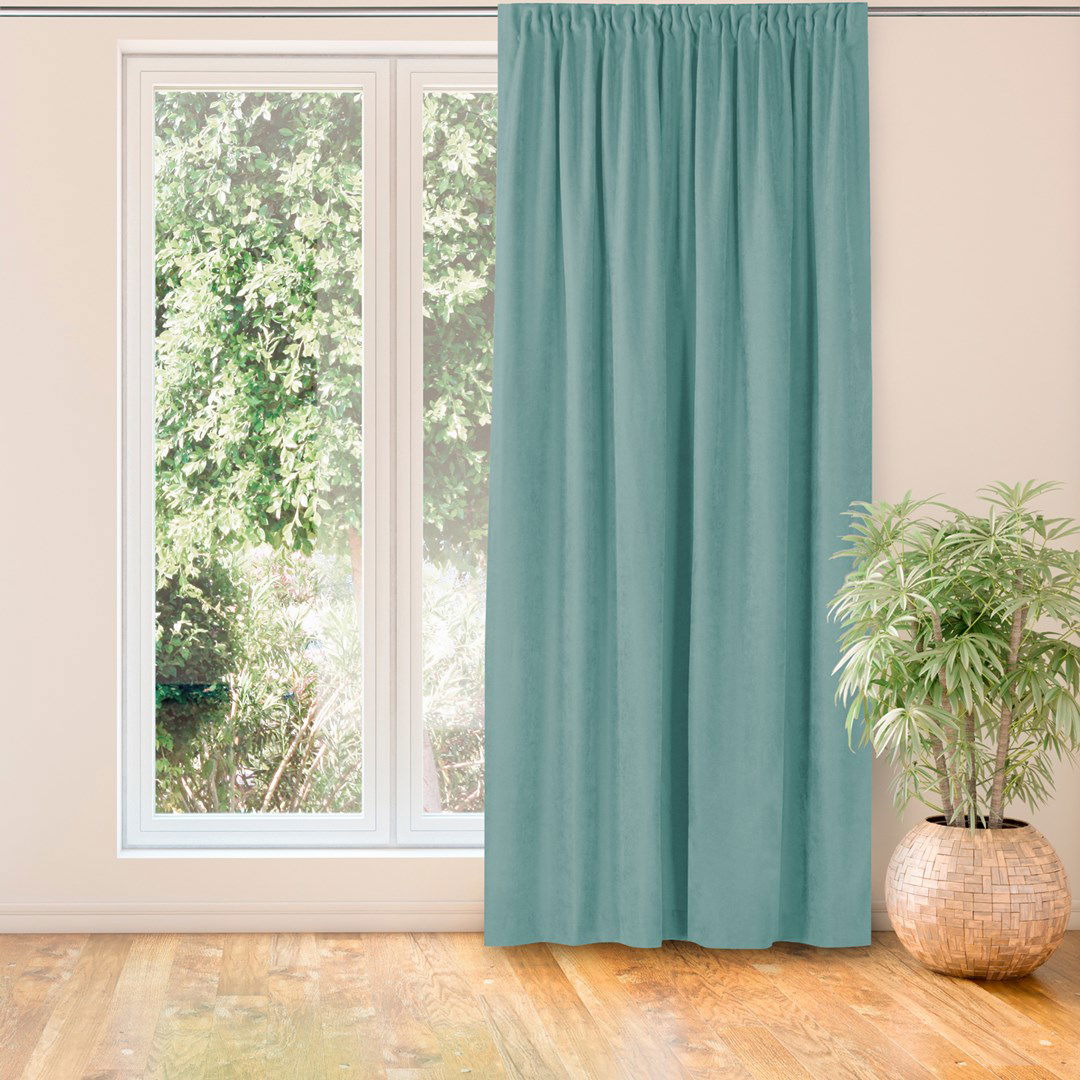 Naktinė užuolaida MILANA TURQUOISE PLEAT, 220x225 cm - 2