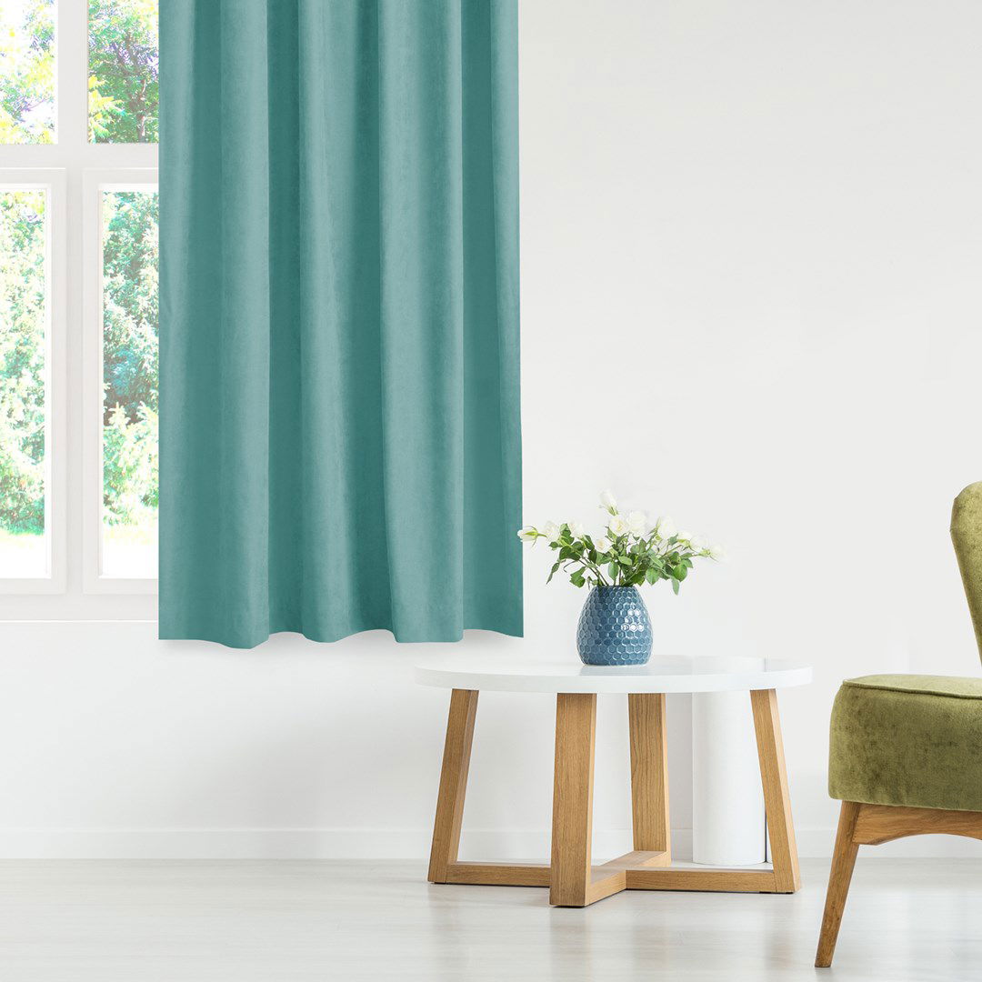 Naktinė užuolaida MILANA TURQUOISE PLEAT, 220x225 cm - 3