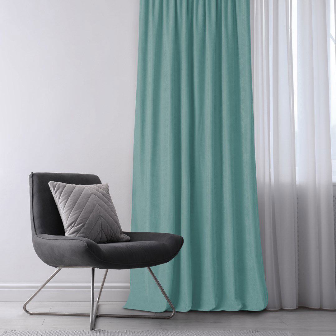 Naktinė užuolaida MILANA TURQUOISE PLEAT, 220x225 cm - 4