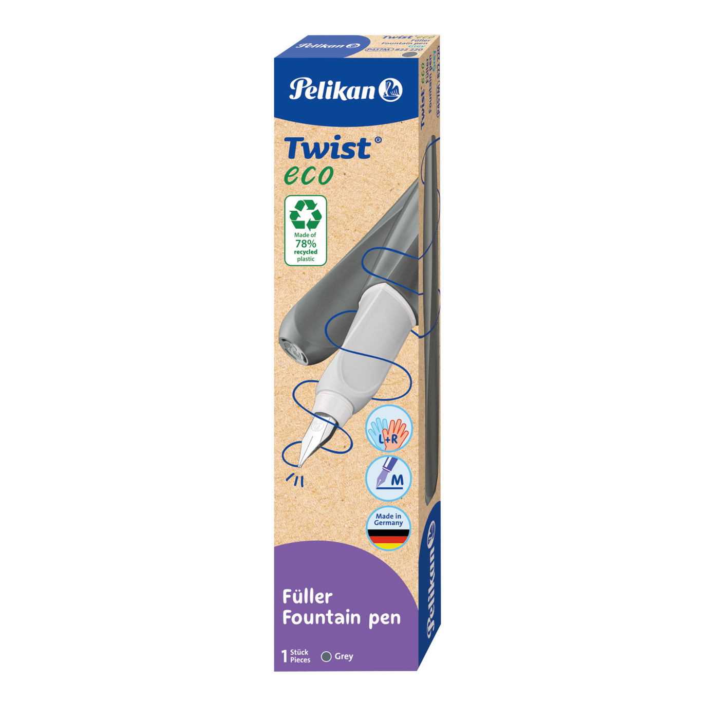 Plunksnakotis TWIST ECO P457M grey-1