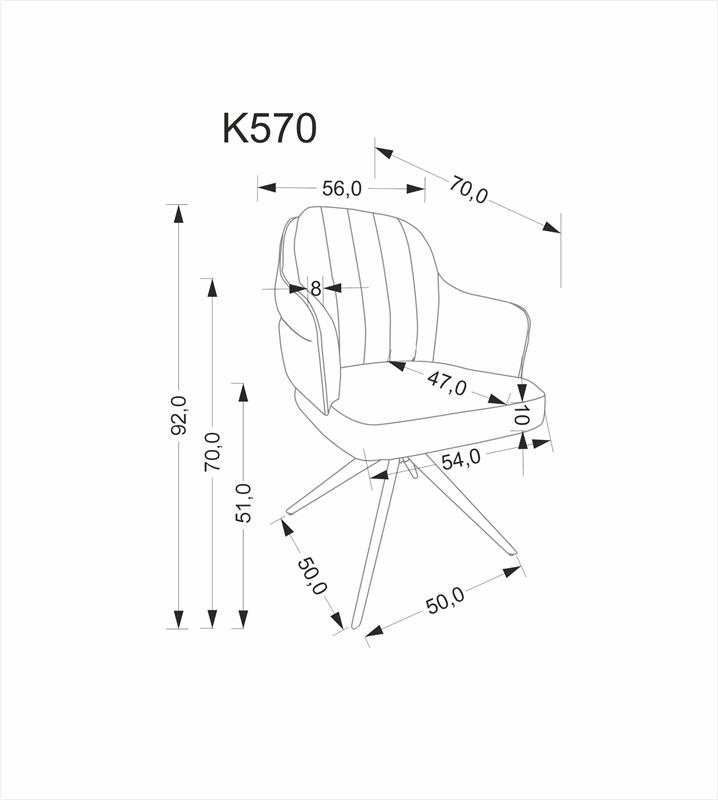 Kėdė K570, smėlio - 6