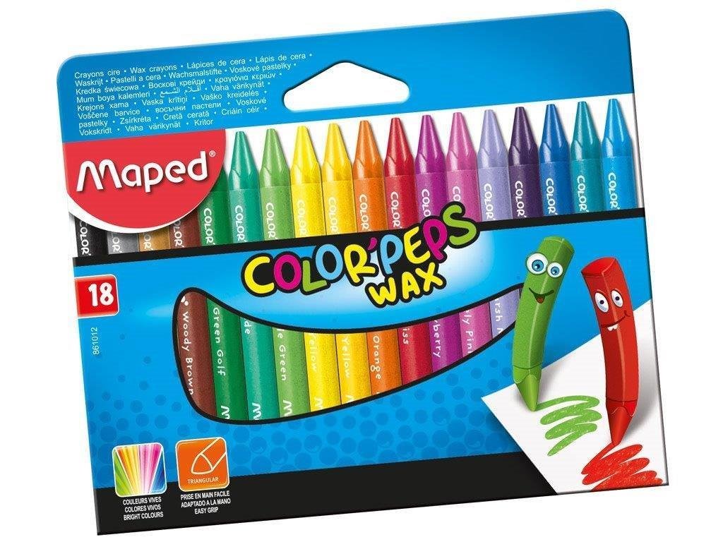 Vaškinės kreidelės MAPED ColorPeps, 24 sp.